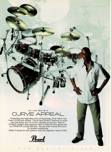 Omar hakim pearl drums racks - omar,